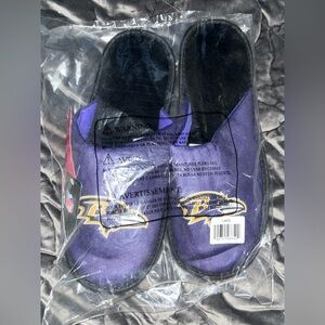 Men’s FOCO NFL Baltimore Ravens Slip On Slippers Large 11-12 NEW
